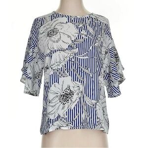 Sienna Sky Top with Ruffled Sleeves